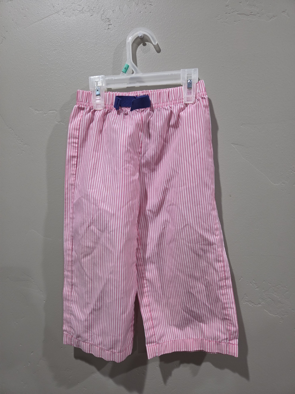 Carter's Pink Stripe Pajama Bottoms with Navy Bow